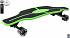 Скейтборд пластиковый Y-Scoo Longboard Shark Tir 31" 408-G с сумкой, черно-зеленый  - миниатюра №1